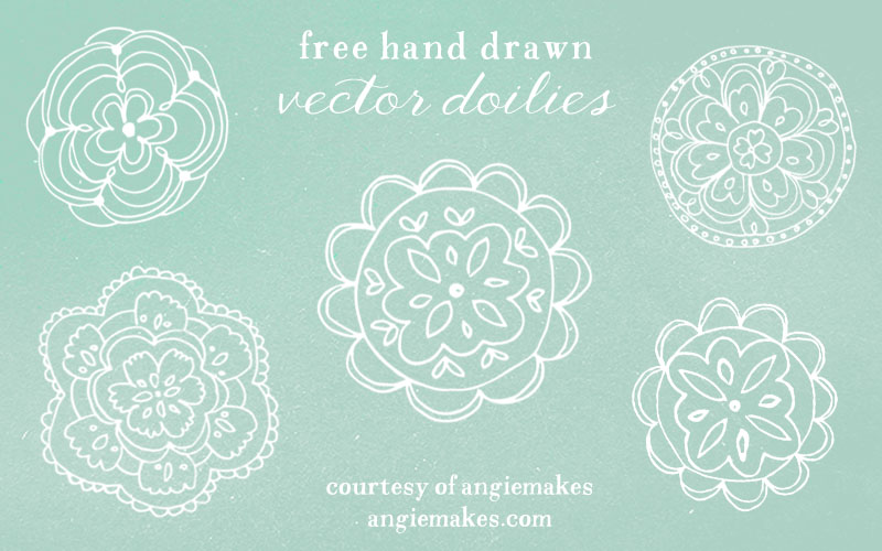 800x500 Free Lace Doily Vector