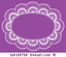 227x194 Free Art Print Of Lace Doily Henna Frame Vector. Hand Drawn Lace