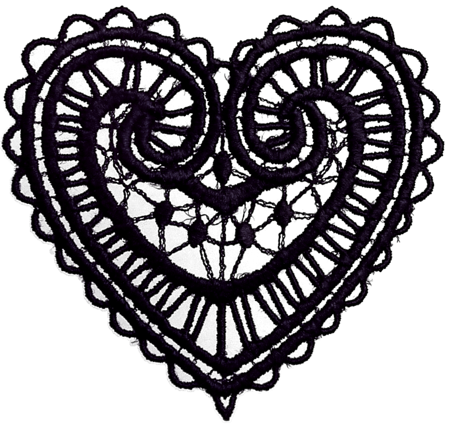 915x867 Graphic Vector Collection Dark Lace Heart Ornaments