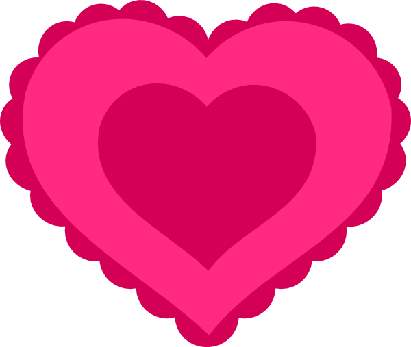 600x507 Pink Lace Heart Clip Art Free Vector 4vector