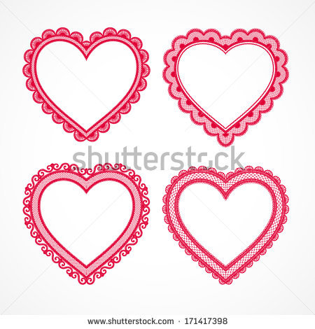 450x470 Vector Lace Heart