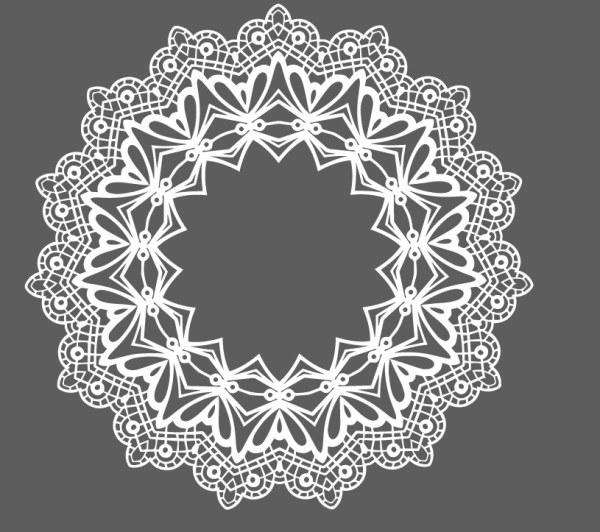 600x532 Lace Pattern Vector Diagram [Ai]