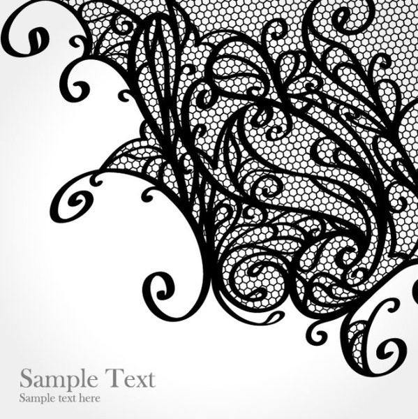 599x600 Lace Pattern Background 01 Vector Free Vector In Encapsulated