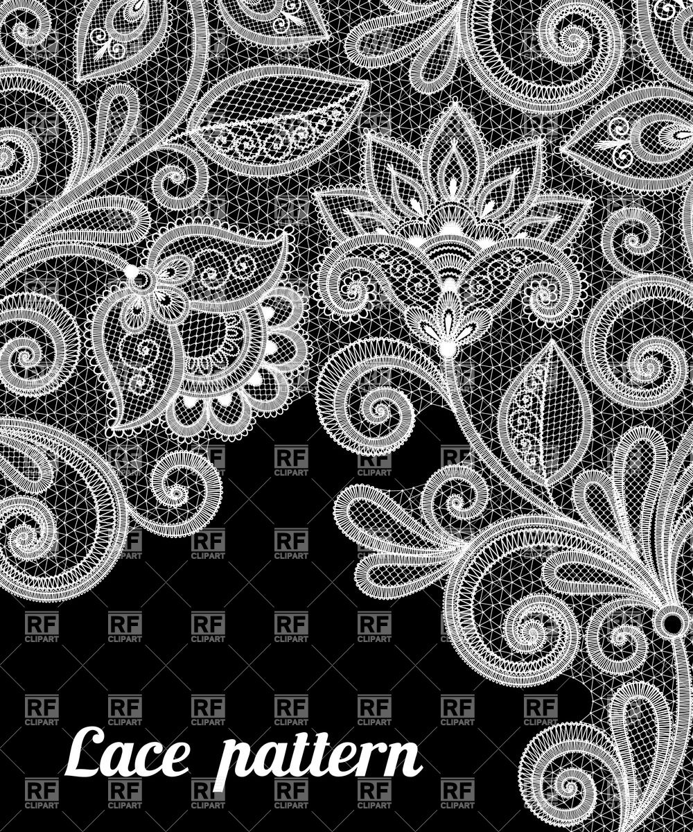 1000x1200 Abstract Floral Lace Pattern Vector Image Vector Artwork Of
