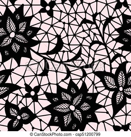 450x470 Seamless Flower Lace Pattern Eps Vectors