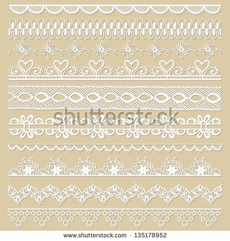 450x470 Set Of Lace Ribbons