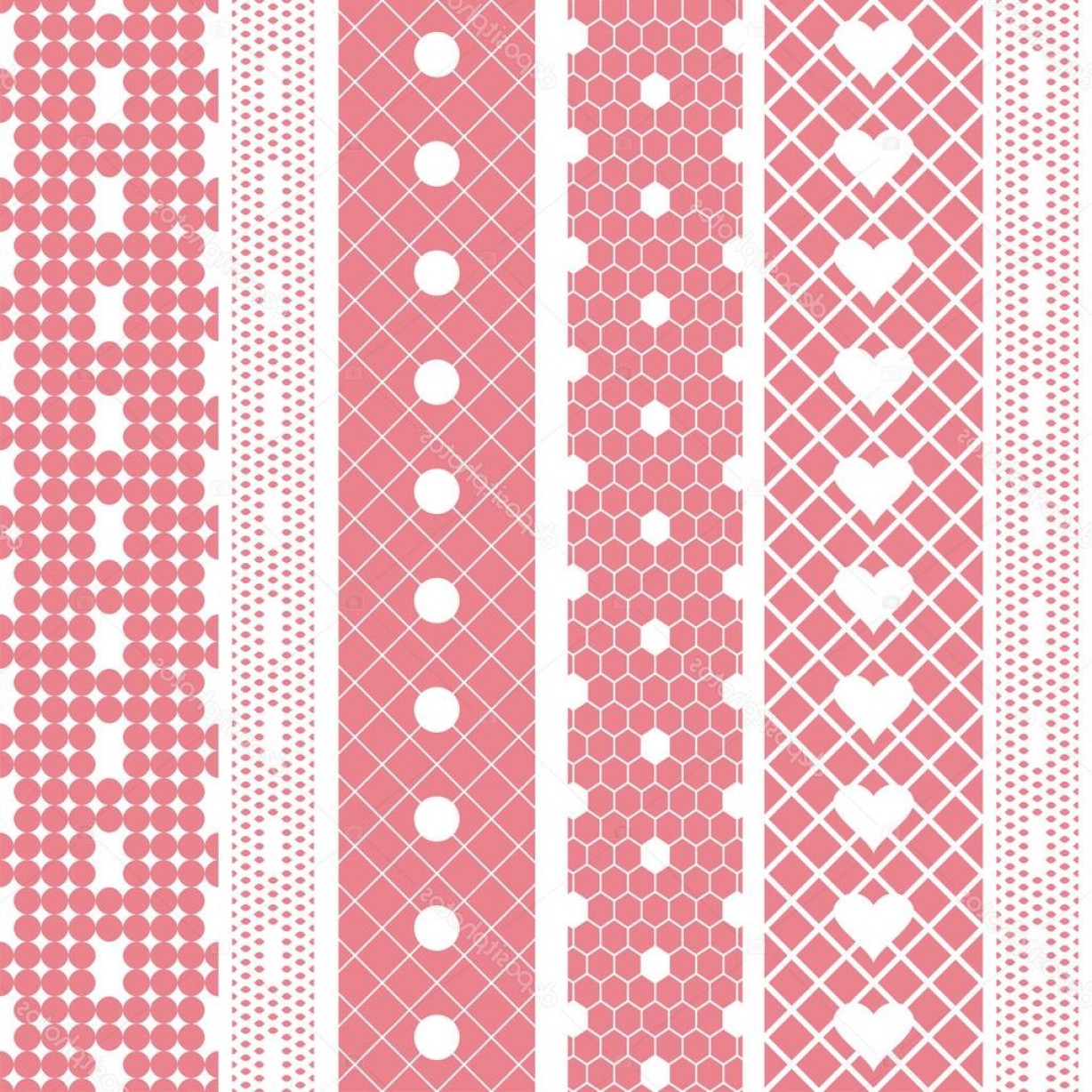 1228x1228 Stock Illustration Pink Lace Ribbons Vector Fabric Sohadacouri