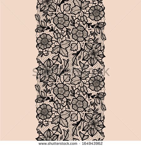 450x470 Abstract Lace Ribbon Seamless Pattern With Elements Flowers
