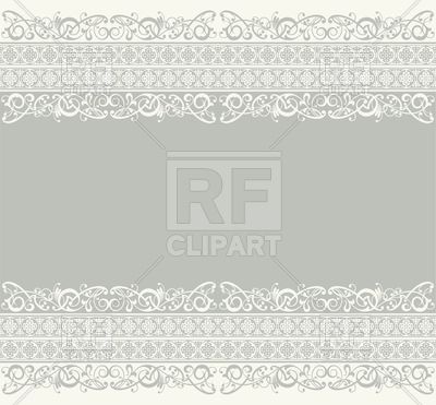 400x371 White Ribbon Lace On Gray Background Vector Image Vector Artwork