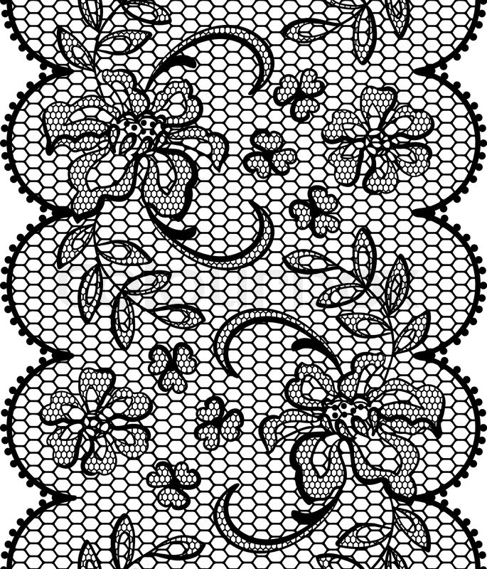 685x800 Old Lace Background, Ornamental Flowers Vector Texture Stock