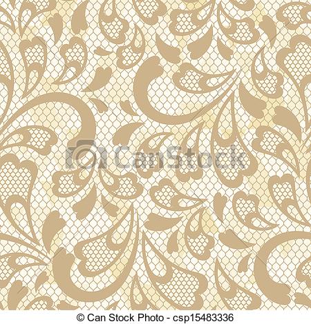 450x470 Old Lace Seamless Pattern. Vector Texture.