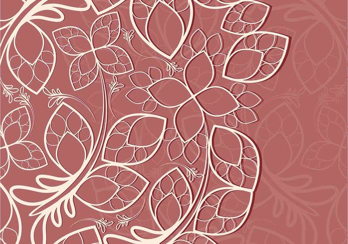 700x490 Pink Floral Lace Texture Vector