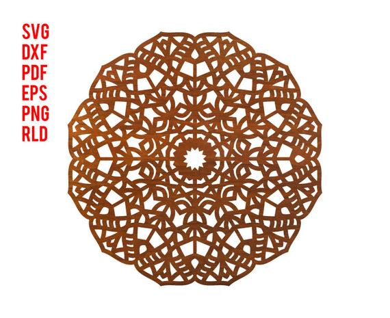 570x465 Mandala Laser Pattern. Lace Vector Cricut Svg Mandala. Etsy