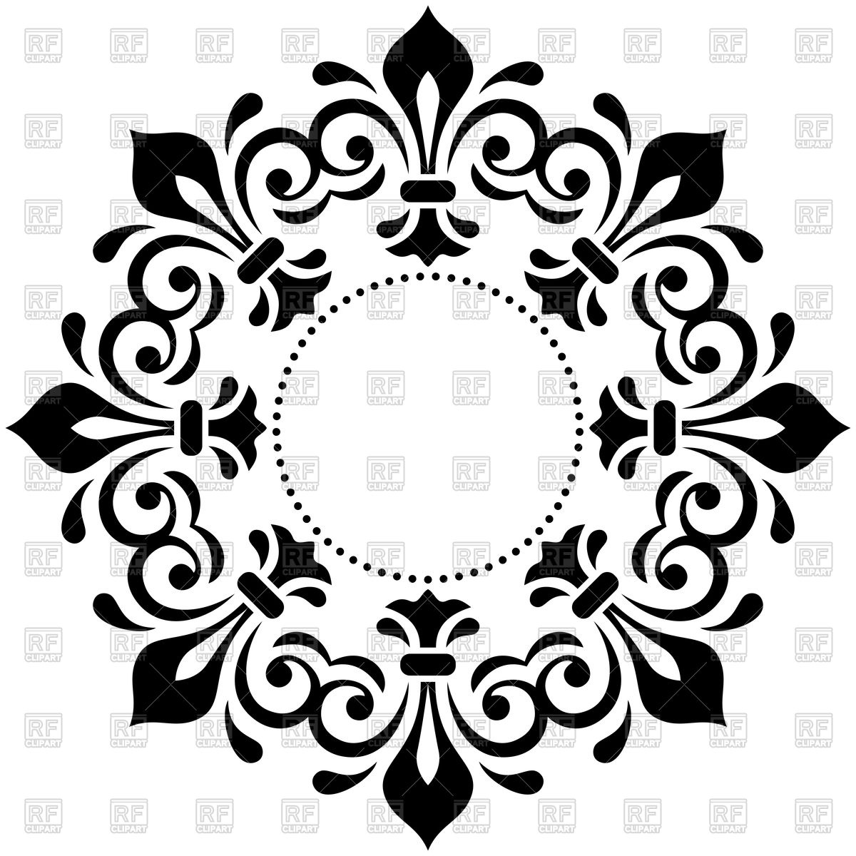 1200x1200 Oriental Damask Lace Vector Image Vector Artwork Of Backgrounds
