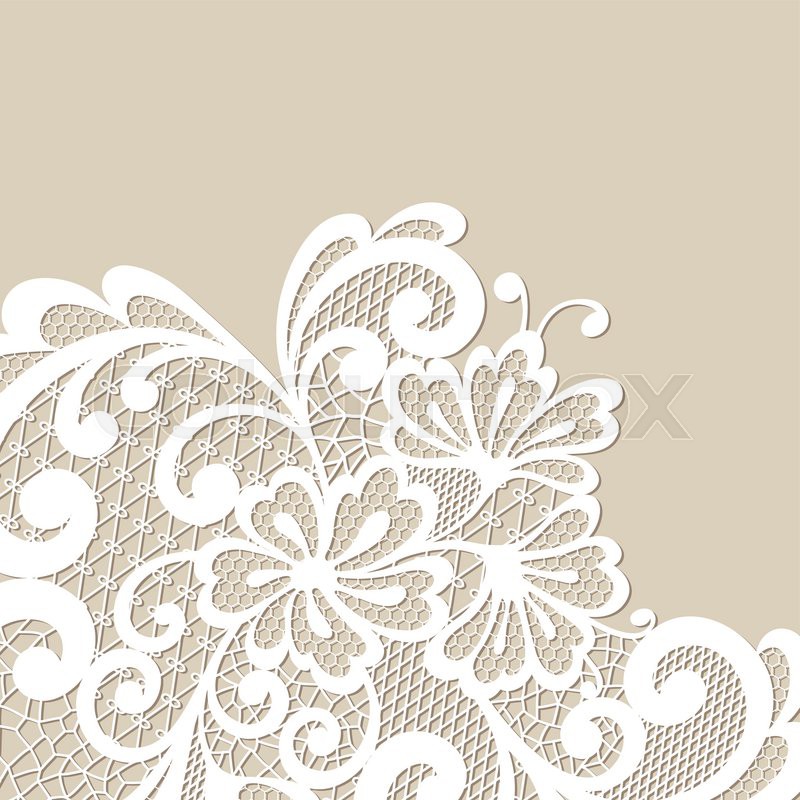 800x800 Vector Ornament. Black Lace Corner. Stock Vector Colourbox