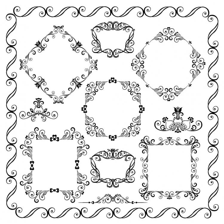 750x748 Europeanstyle Lace Vector Free Vector 4vector