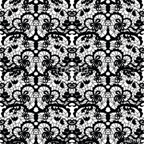 500x499 Lace Vector Fabric Seamless Pattern With Roses Stock Image And