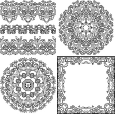 369x368 Vintage Lace Vector Free Vector Download (9,283 Free Vector) For