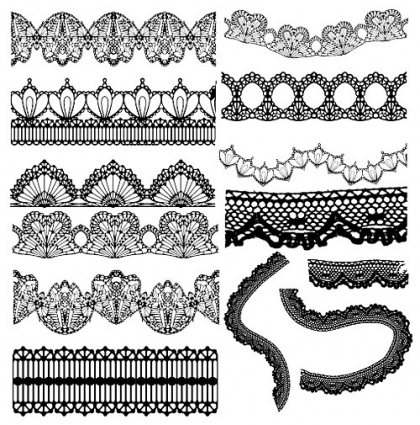 420x425 Elegant Black Lace Vector Vector Free Vector Download In .ai