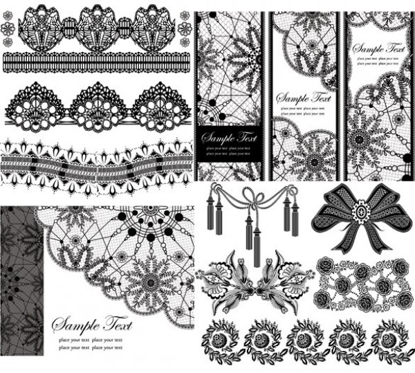 600x539 Quality Lace Vector Collection