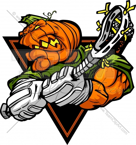 554x590 Halloween Lacrosse Clipart Image. Vector Format.