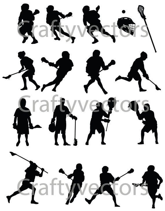 570x731 Lacrosse Silhouettes Vector File Svg Silhouette