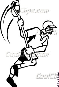 204x300 Lacrosse Player Vector Clip Art