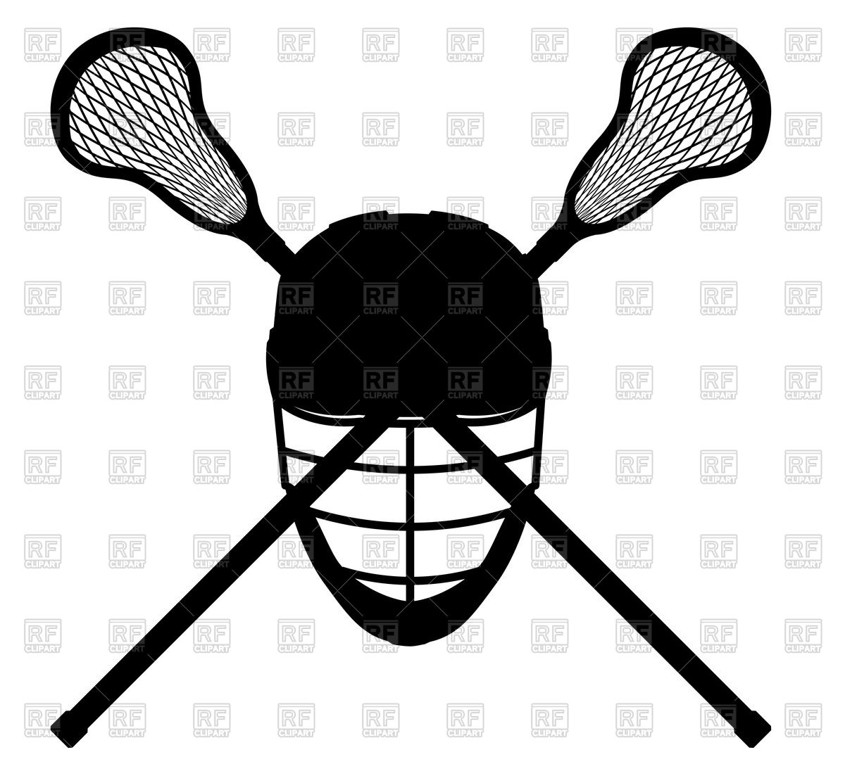1200x1086 Lacrosse Equipment Outline Silhouette Vector Image Vector
