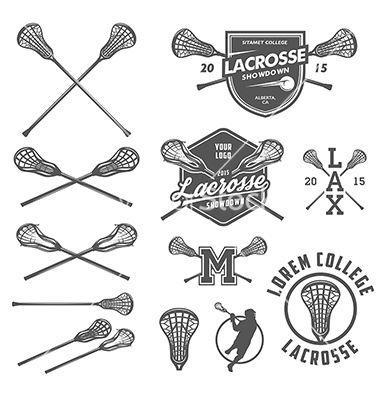 380x400 Set Of Lacrosse Design Elements Vector By Ivanbaranov On