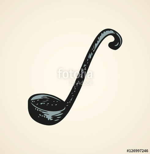 490x500 Soup Ladle. Vector Sketch Stock Image And Royalty Free Vector