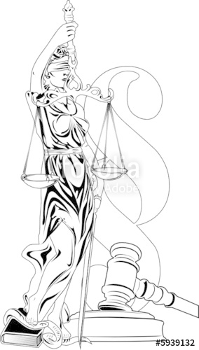 284x500 Lady Justice And Paragraph, Vector Stock Image And Royalty Free