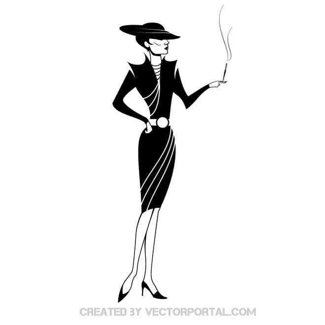 660x660 Elegant Lady Vector Illustration. Girls And Women Free Vectors