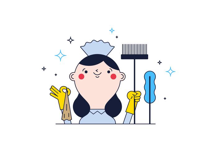 700x490 Free Cleaning Lady Vector