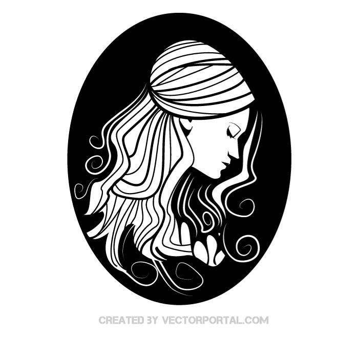 660x660 Young Lady Vector Illustration. Girls And Women Free Vectors