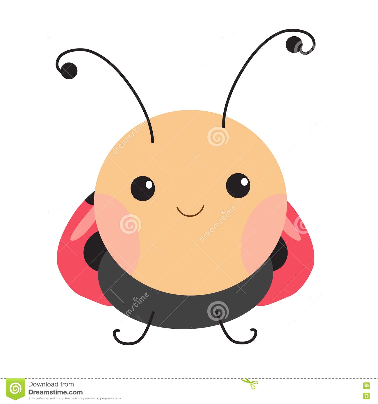 1300x1390 Cute Ladybug Vector Illustration Little 57249639 Pictures