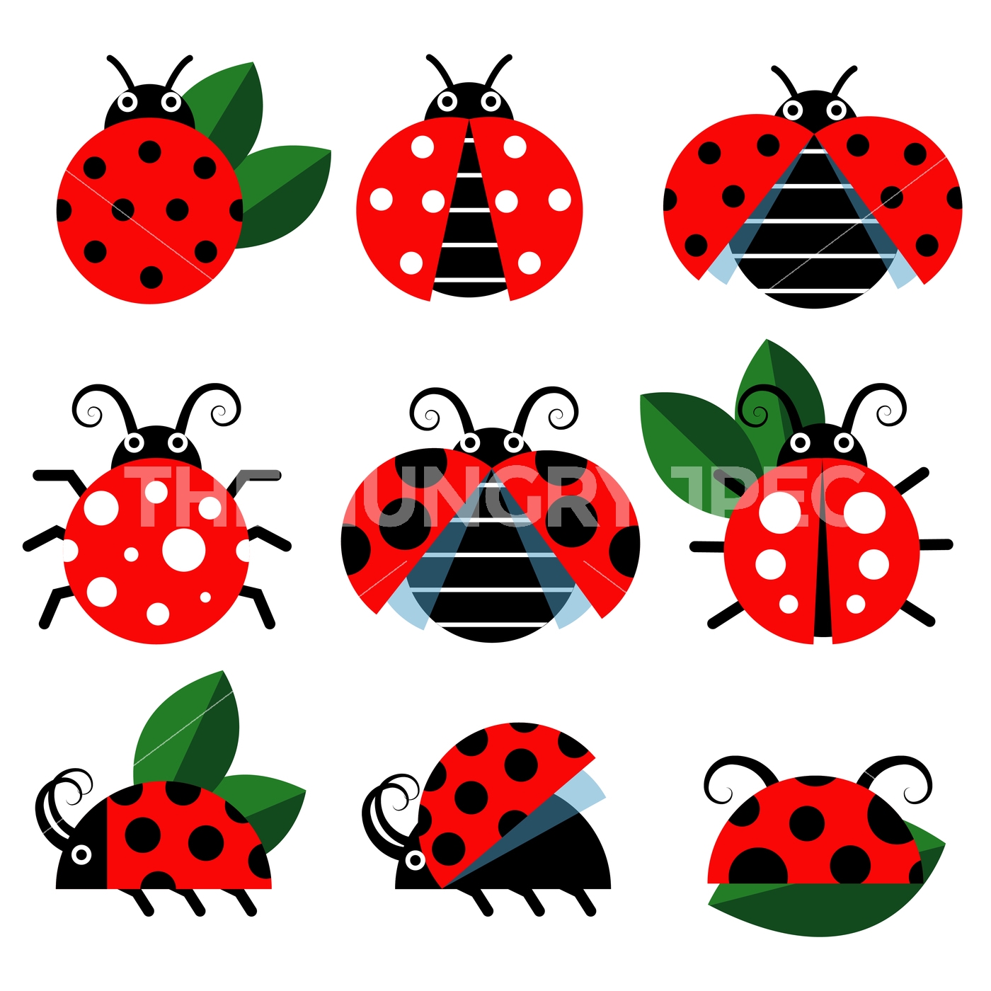 1400x1400 Cute Ladybug Vector By Microvector