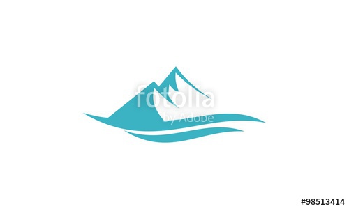 500x300 Abstract Mountain Lake Logo Stock Image And Royalty Free Vector