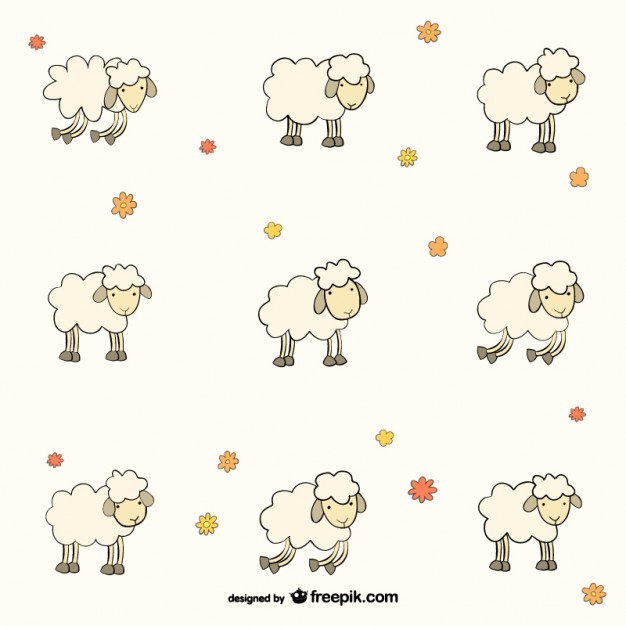 626x626 Sheep Pattern Vector Free Download