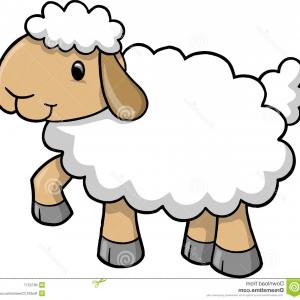 300x300 Cute Cartoon Sheep Lamb Farm Animal Character Vector Orangiausa