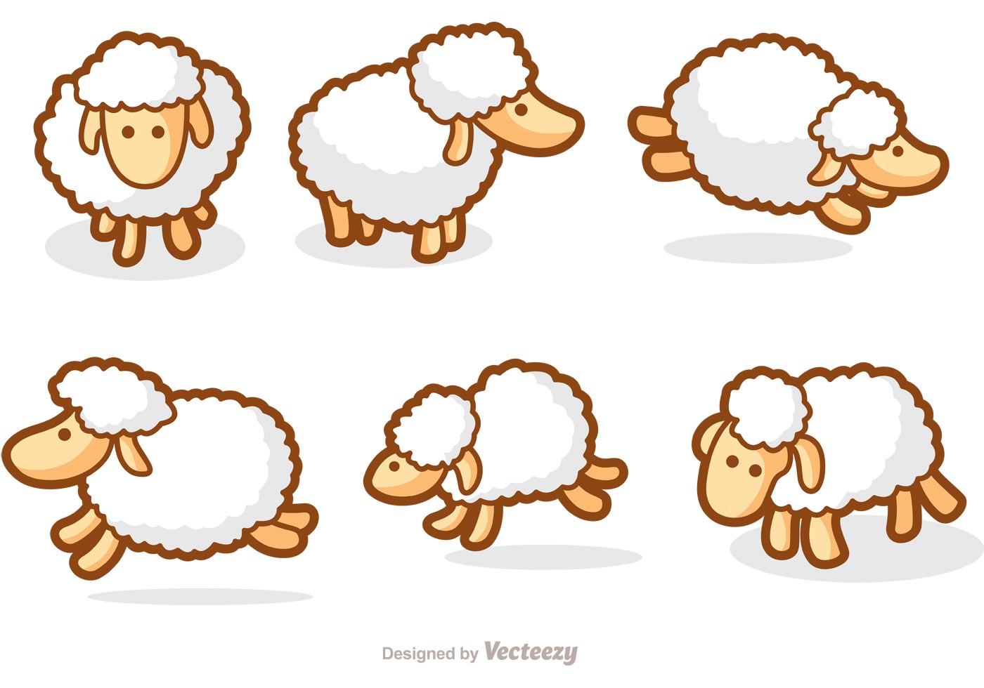 1400x980 Cute Sheep Vectors