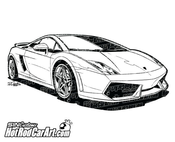 700x569 Drawn Lamborghini Vector