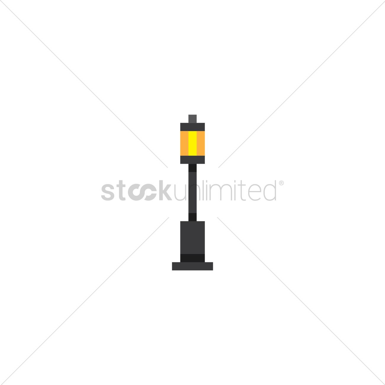 1300x1300 Pixel Art Lamp Post Vector Image