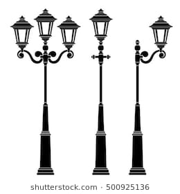 260x280 Pixel Art Lamp Post Vector Image