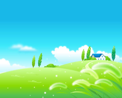 411x328 Village Vector Landscape