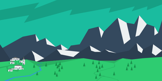 545x273 Free Vector Landscape Illustration