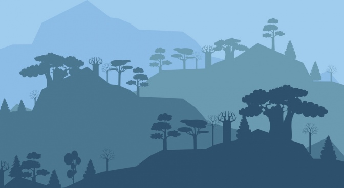672x368 Nature Landscape Vector Free Vector Download (6,642 Free Vector