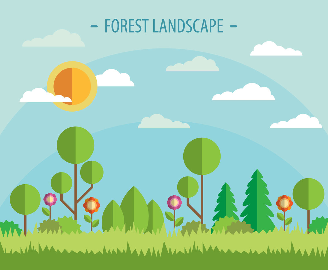 1136x936 Vector Forest Landscape Vector Art Amp Graphics