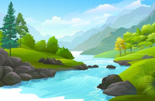 539x354 Beautiful Jungle Landscape Vector Graphics 05 Free Download