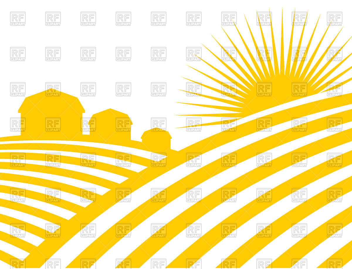 1200x915 Farm Abstract Landscape. Fields And Meadows. Vector Image Vector