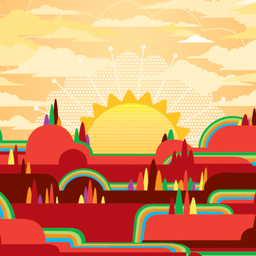 500x500 40 Stunning Vector Landscape Illustrations